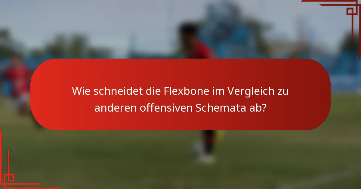 Wie schneidet die Flexbone im Vergleich zu anderen offensiven Schemata ab?