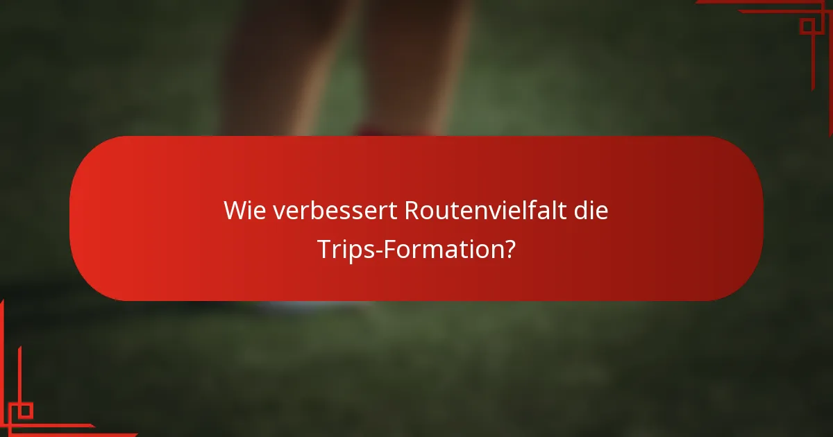 Wie verbessert Routenvielfalt die Trips-Formation?